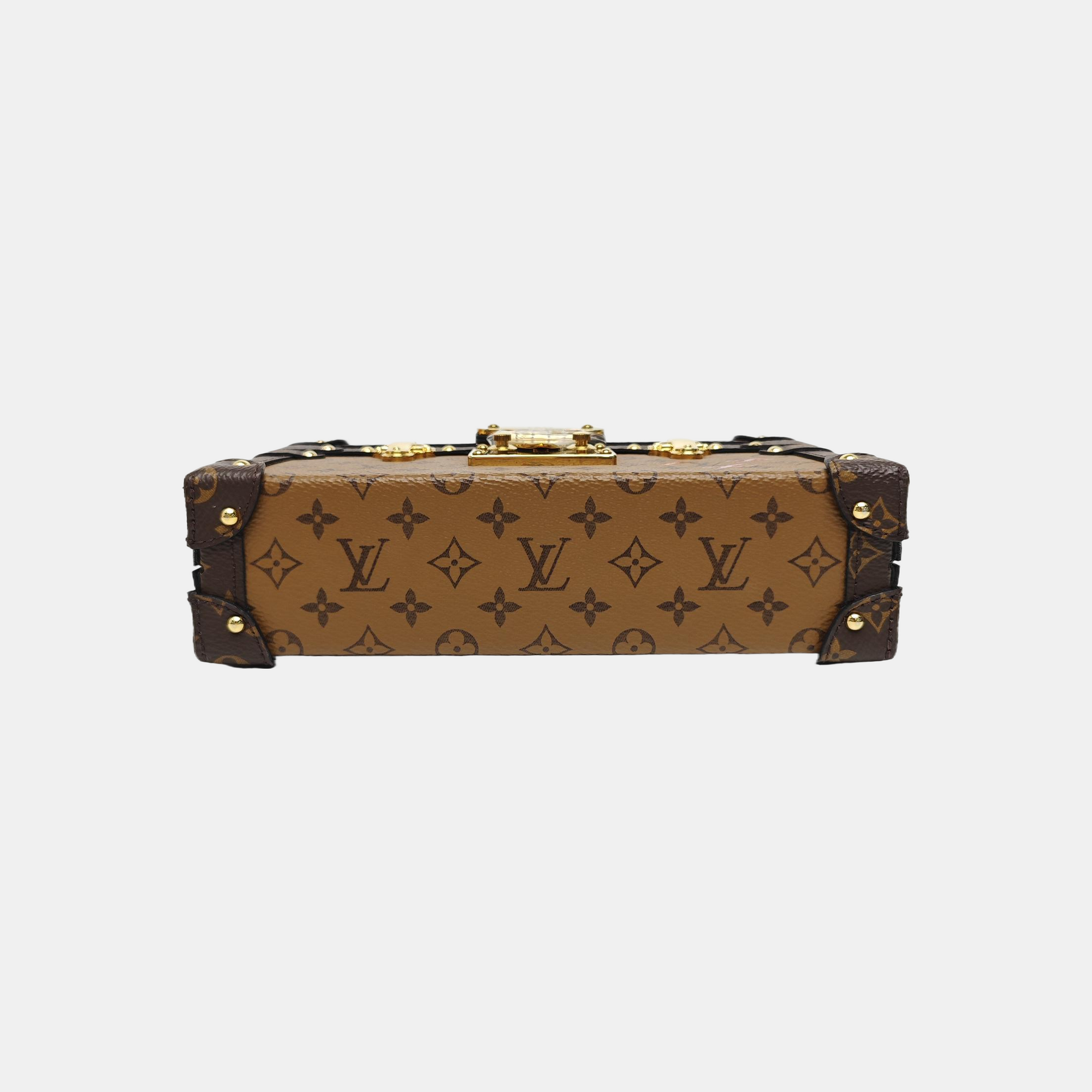 PETITE MALLE Monogram Coated Canvas Brown