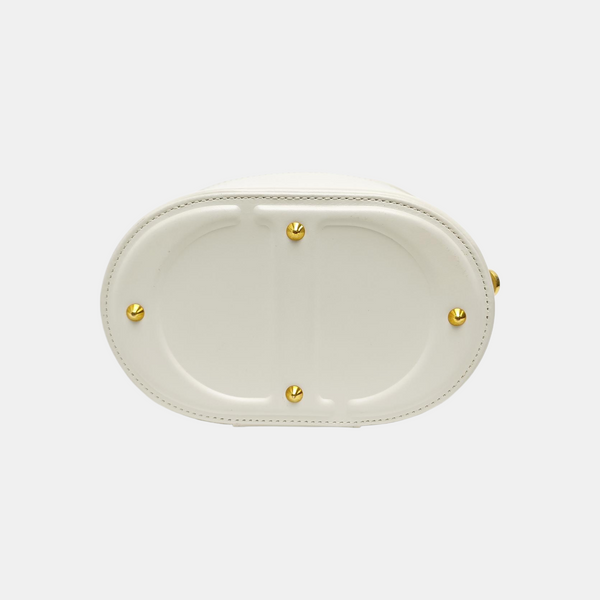 Calfskin Shoulder Bag Small White
