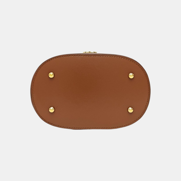 Calfskin Shoulder Bag Brown
