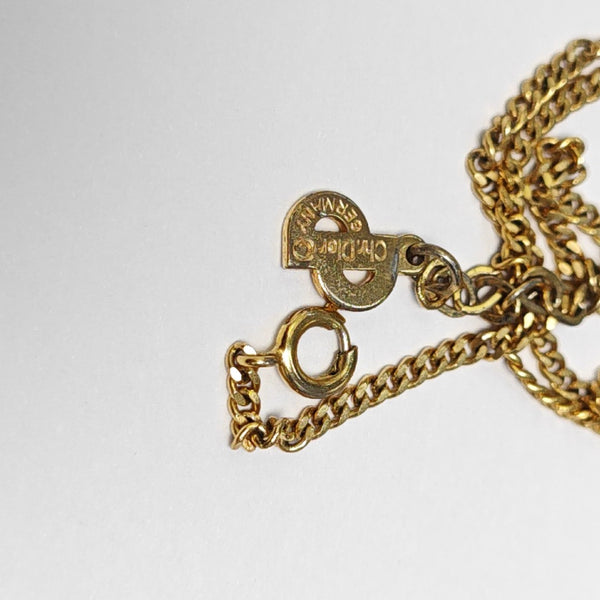 Dior Oblique Metal Gold Necklace