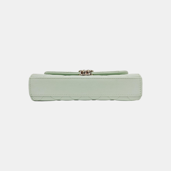 Quilted Grained Calfskin Green