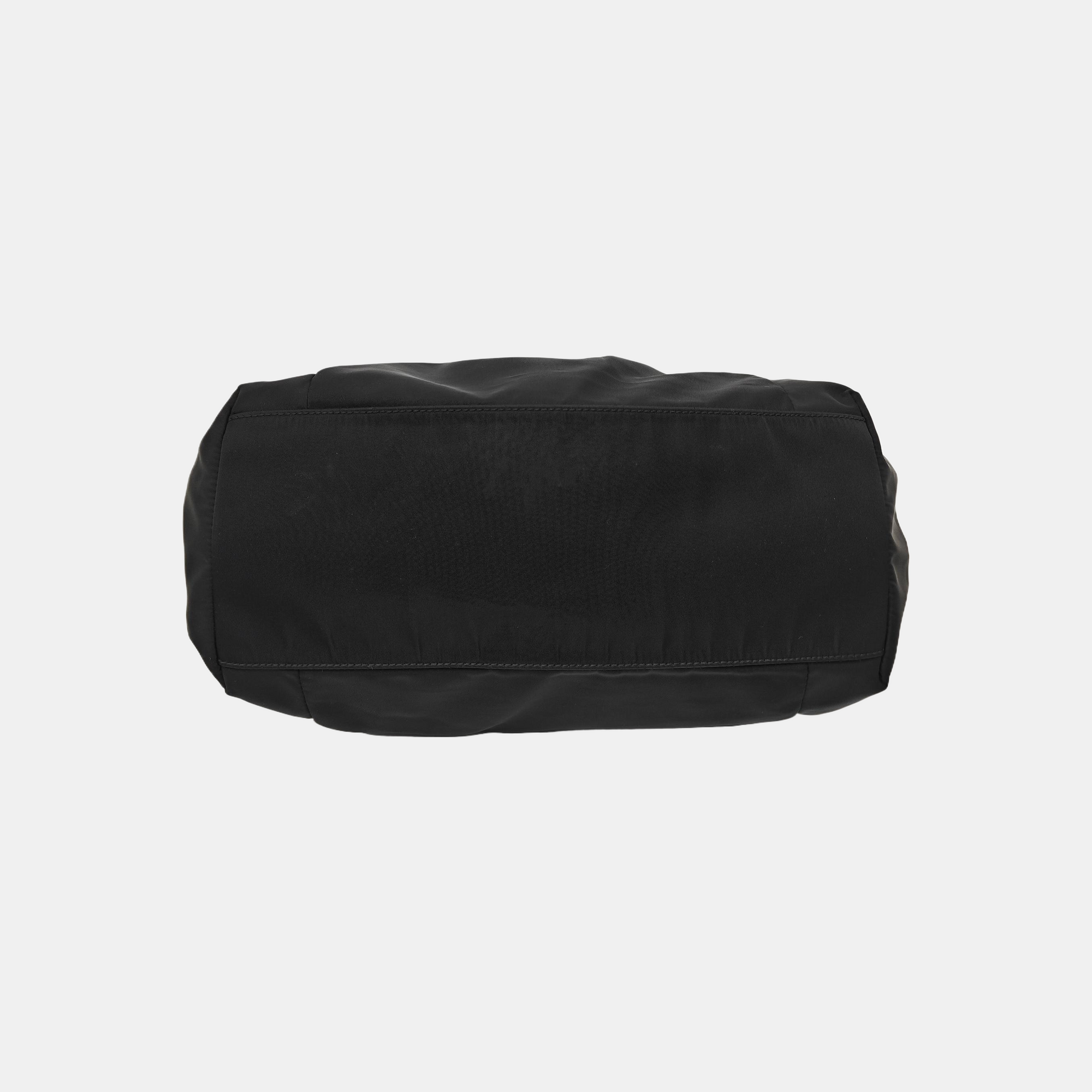 Fabric Top Handle Bag Black