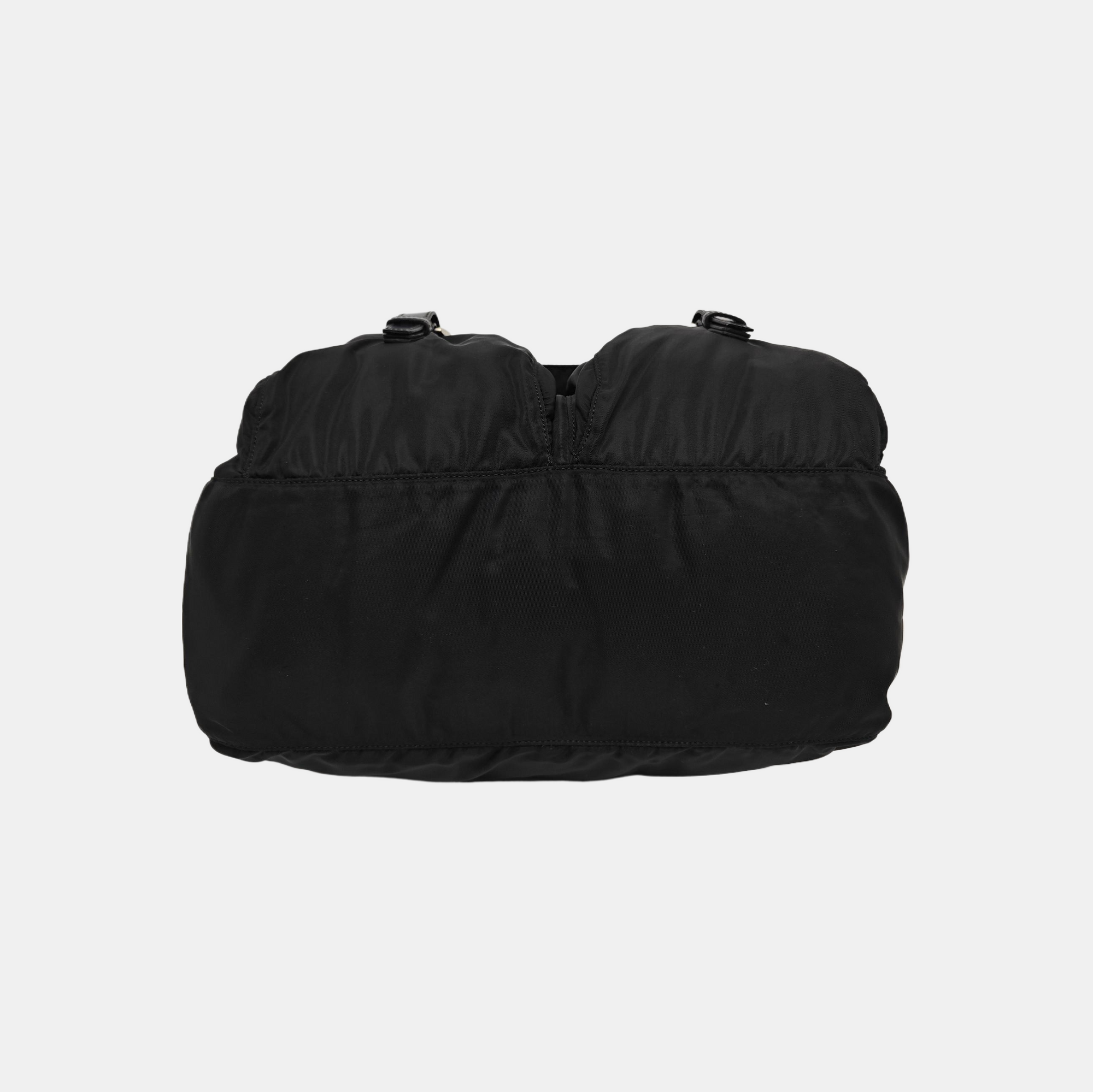 Nylon Shoulder Bag Black