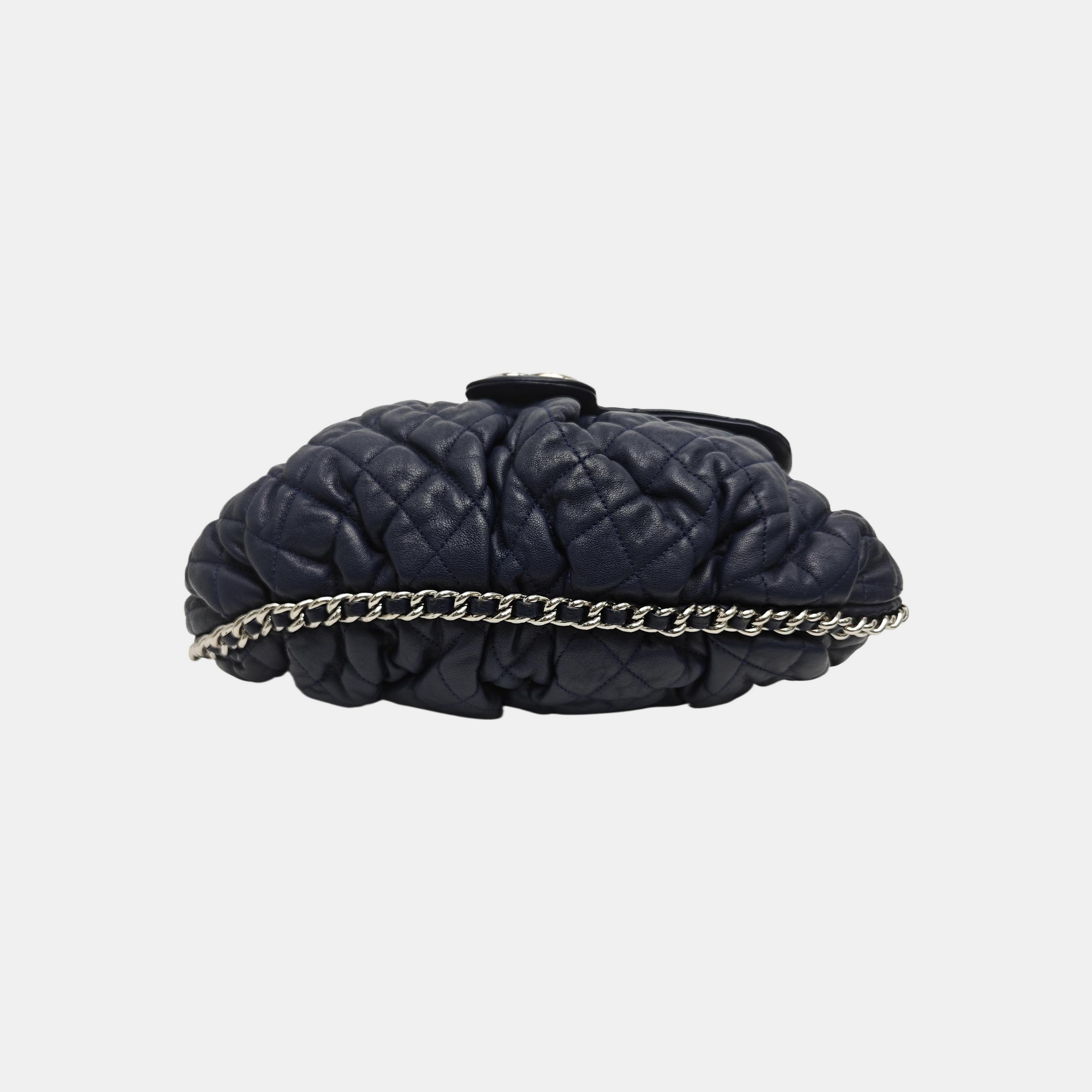Around Chain Quilted Lambskin Blue