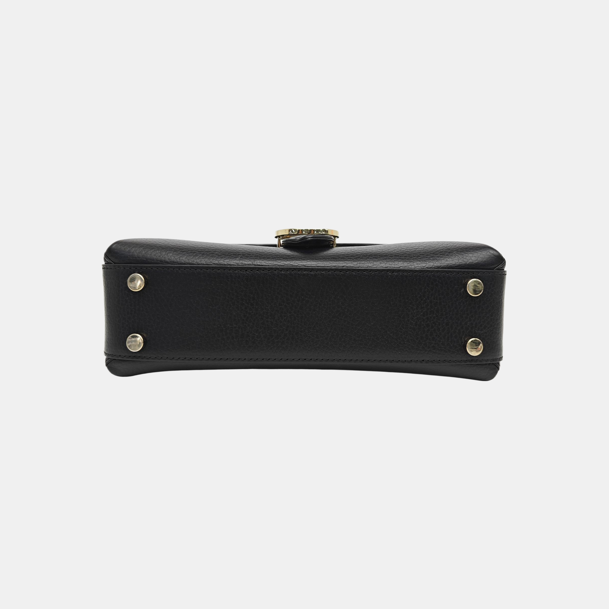 Interlocking G Large Calfskin Black