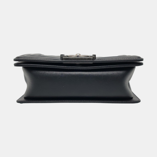 BOY CHANEL Small Quilted Calfskin Black