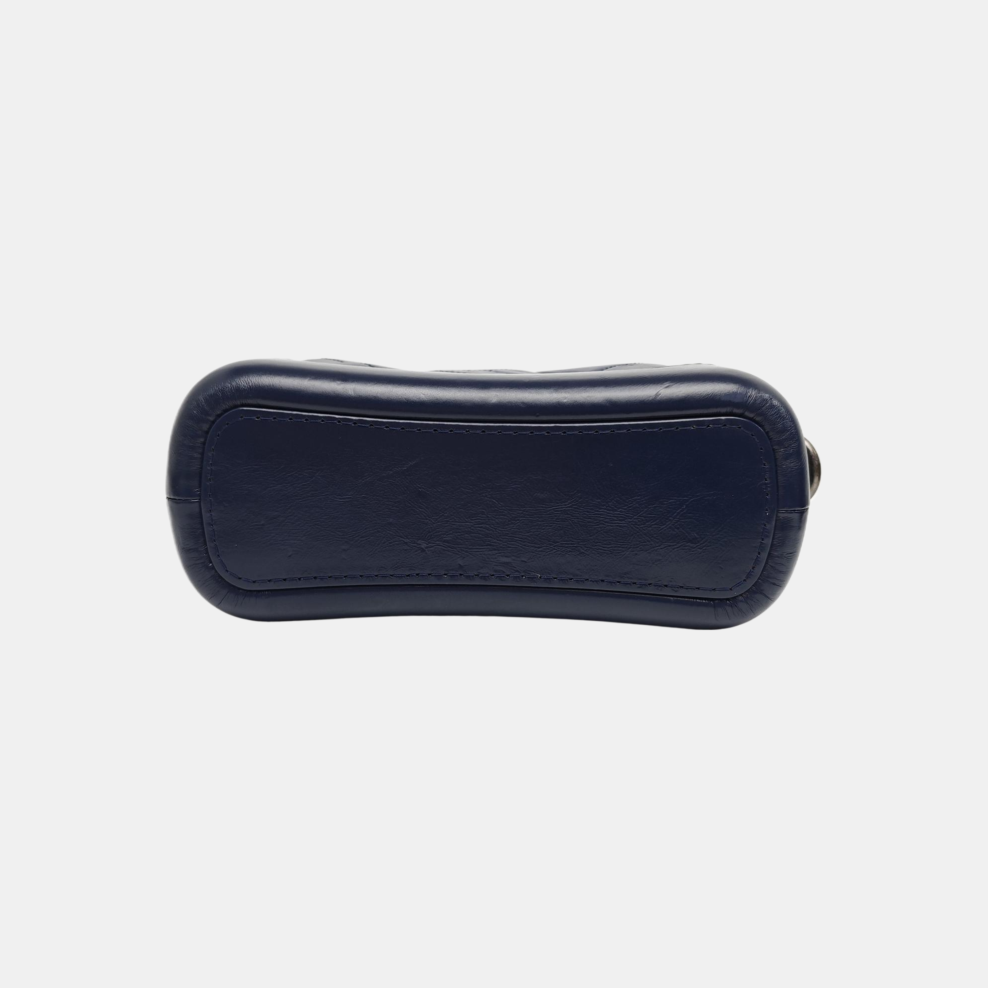 GABRIELLE Small Quilted Calfskin Blue