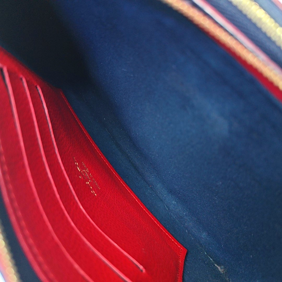 DOUBLE ZIP Monogram Calfskin Blue