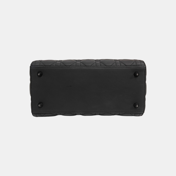 Lady Dior Medium Cannage Calfskin Black