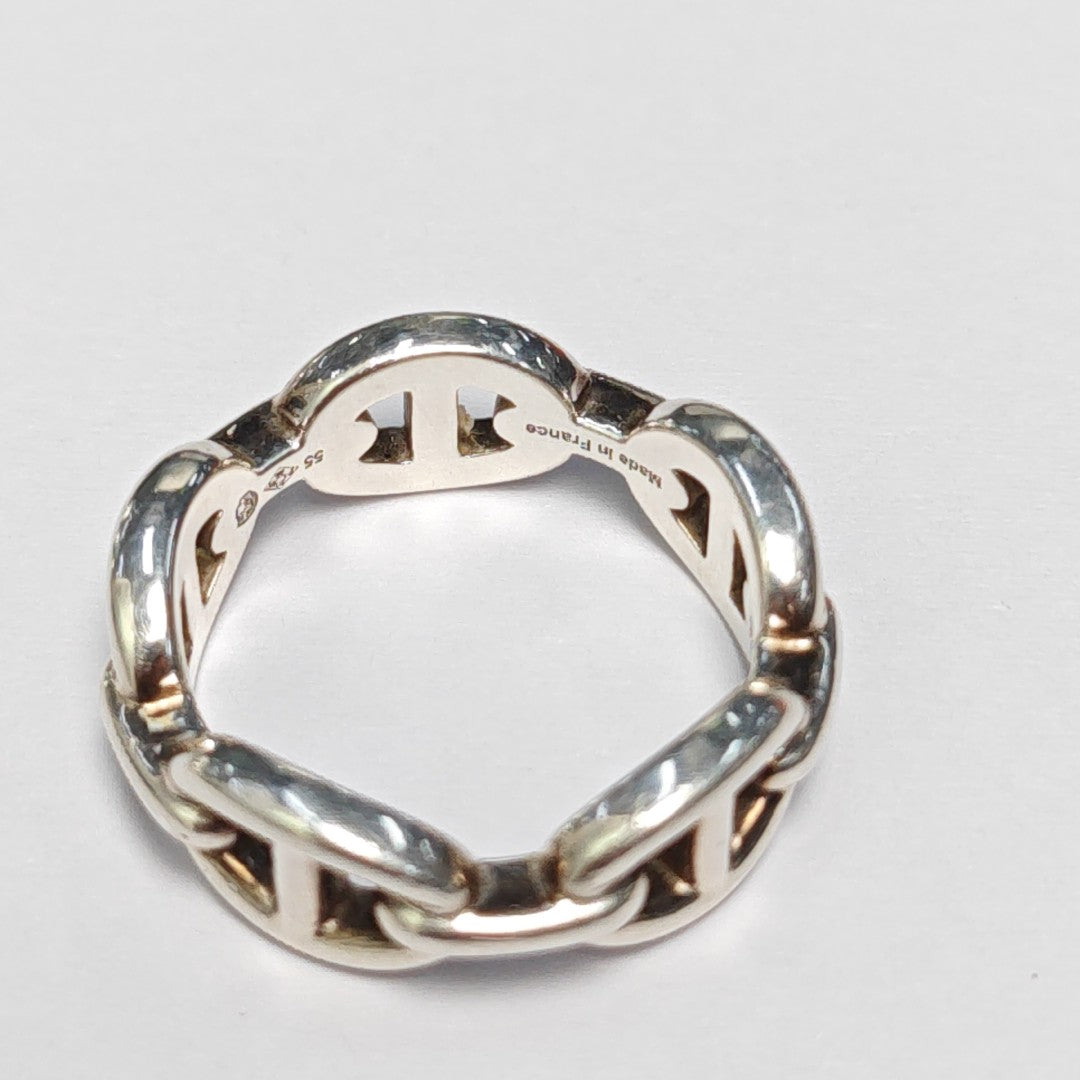 Chaine D'ancre Enchainee 925 Sterling Silver Ring EU 55