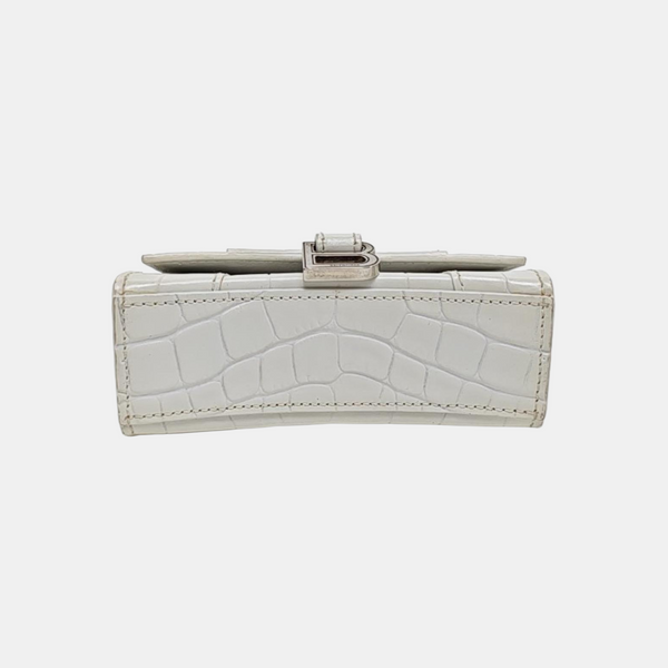 Hourglass Mini Calfskin White