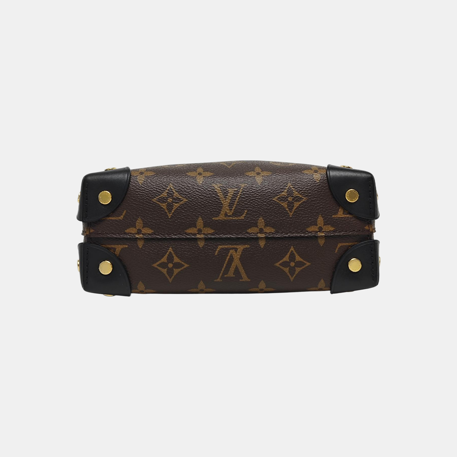 PETITE MALLE Monogram Coated Canvas Brown