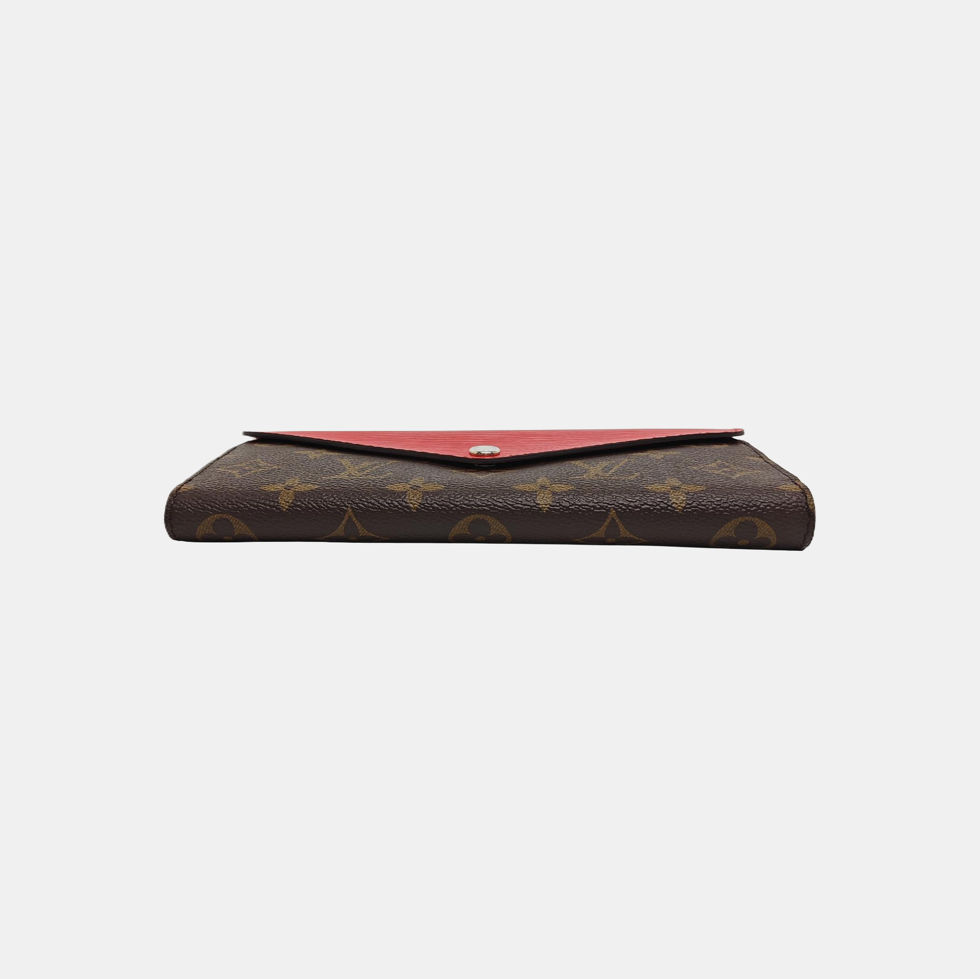 MARIE LOU Monogram Coated Canvas Brown Wallet
