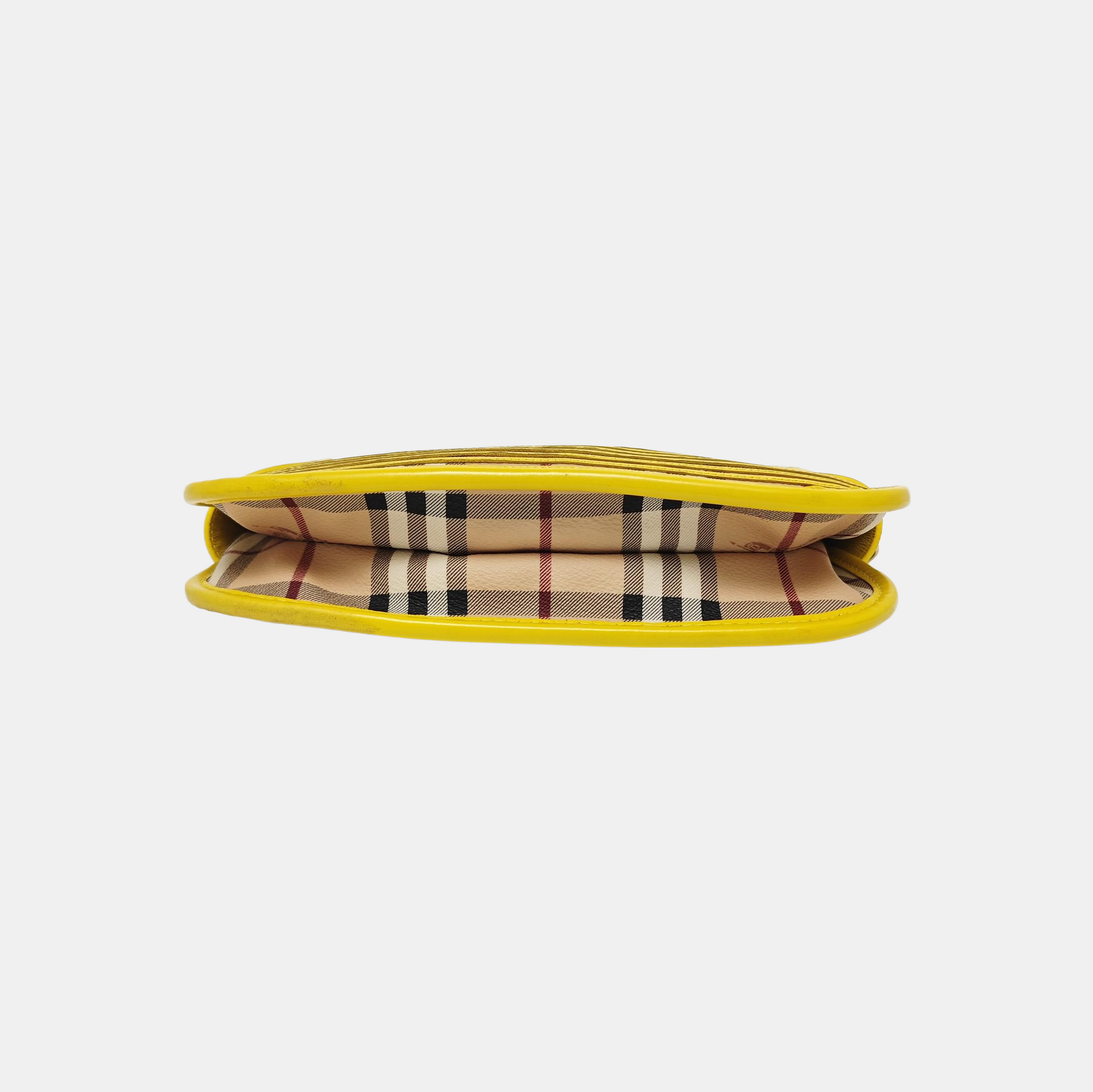 Coated Canvas Top Handle Bag Yellow