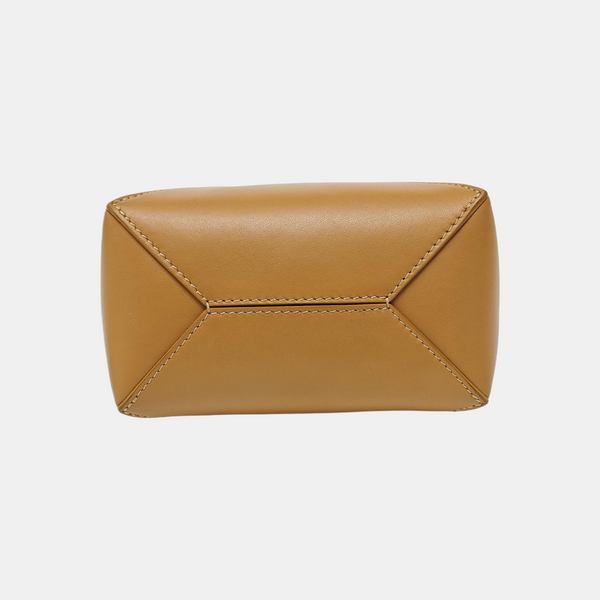 Puzzle Fold Mini Quilted Calfskin Brown