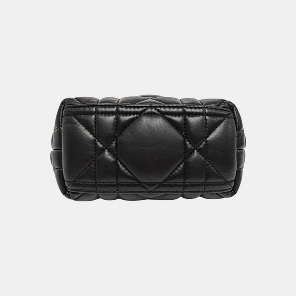 Diortravel Nomad Pequeño Cannage Piel de Becerro Negra
