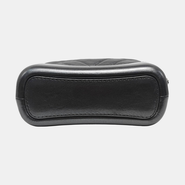 GABRIELLE Small Chevron, Quilted Calfskin Gray