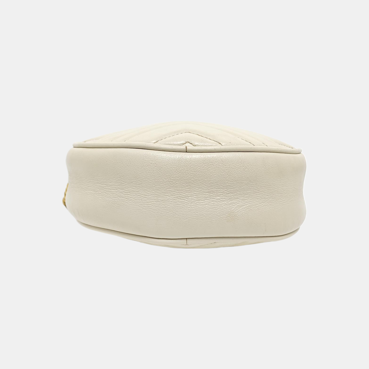 GG Marmont Mini Quilted Calfskin White