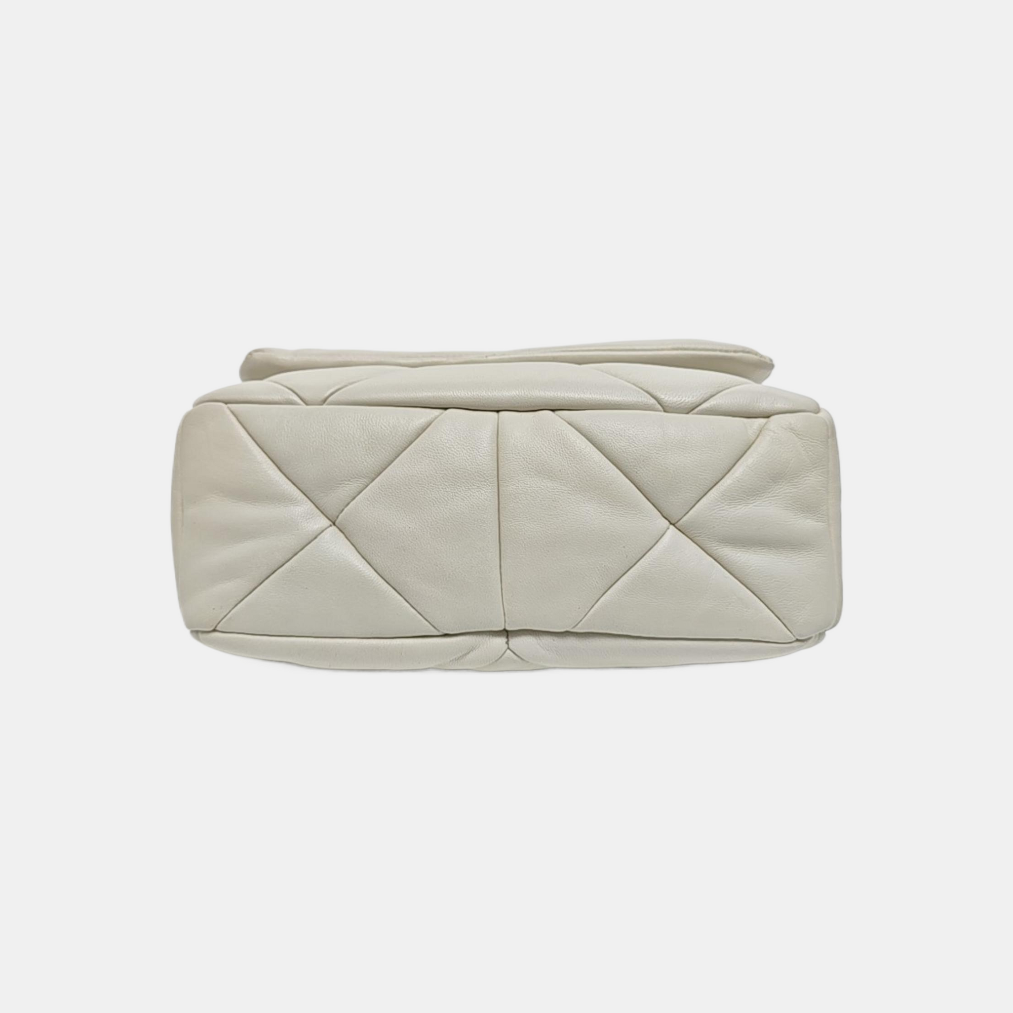 System Quilted Lambskin White
