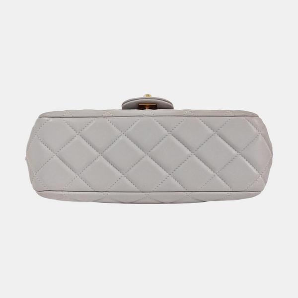 Small Quilted Lambskin Gray