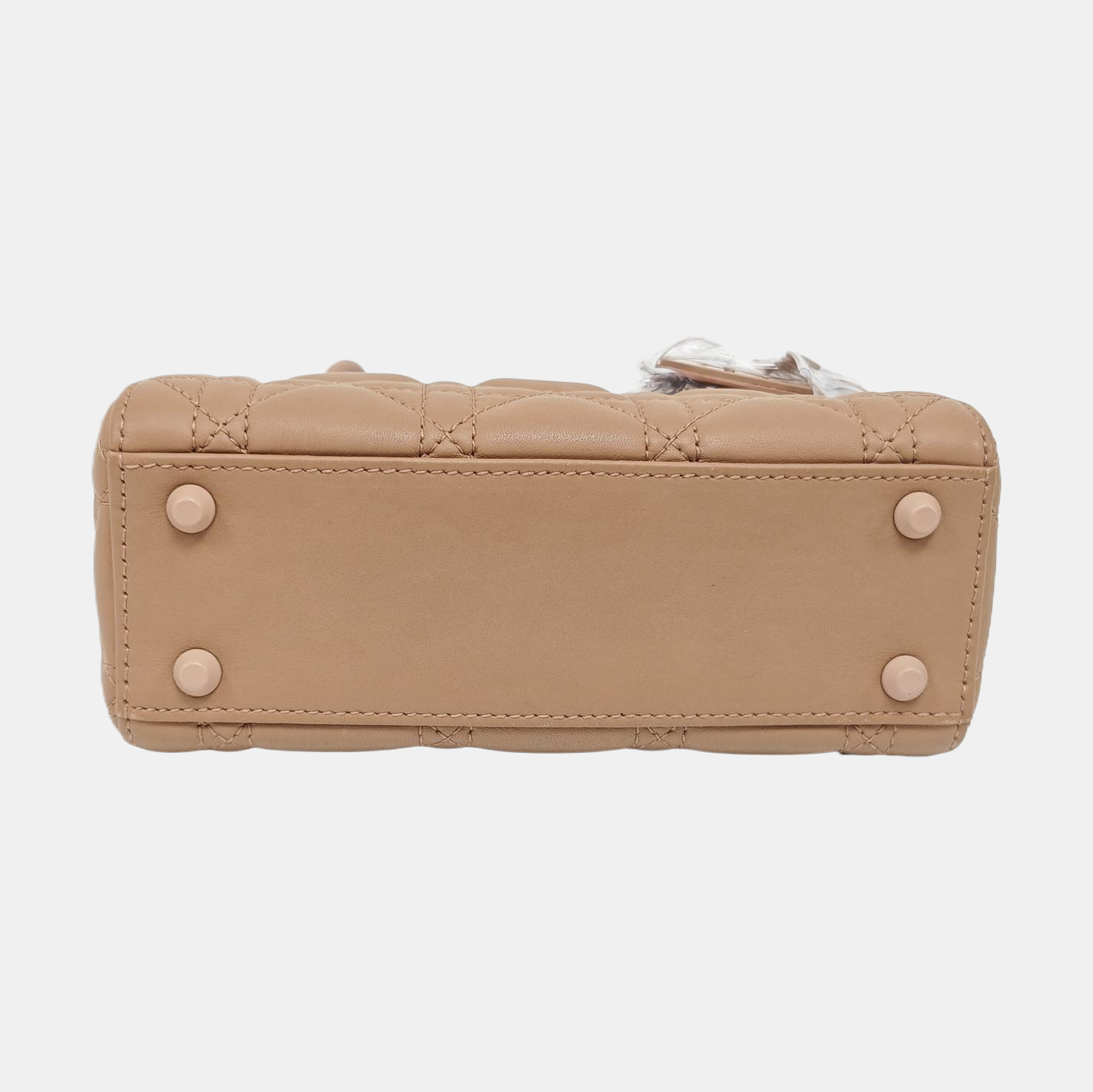 Lady Dior Mini Cannage Calfskin Beige
