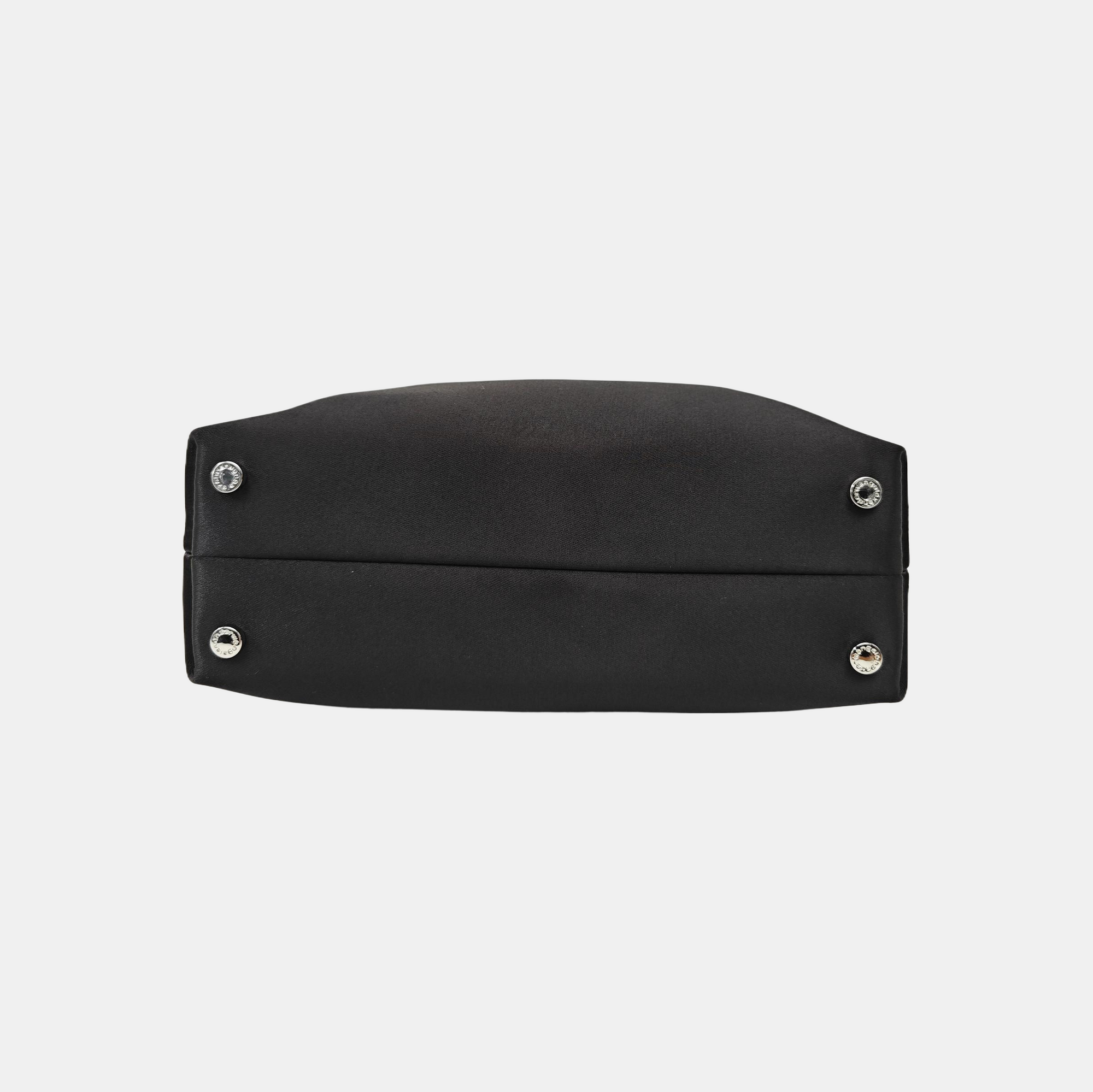 Fabric Top Handle Bag Black