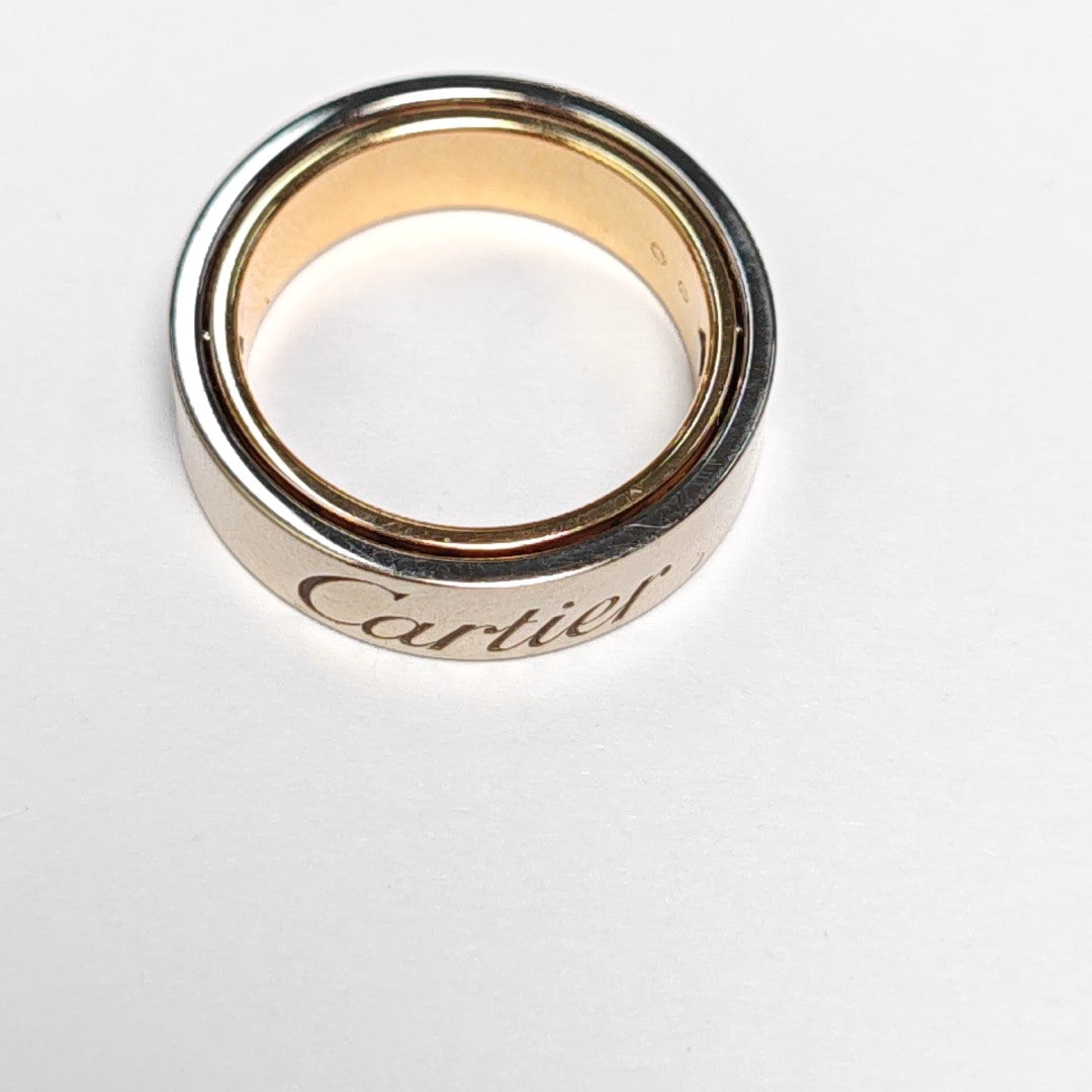 LOVE 18k Gold Silver Ring EU 52