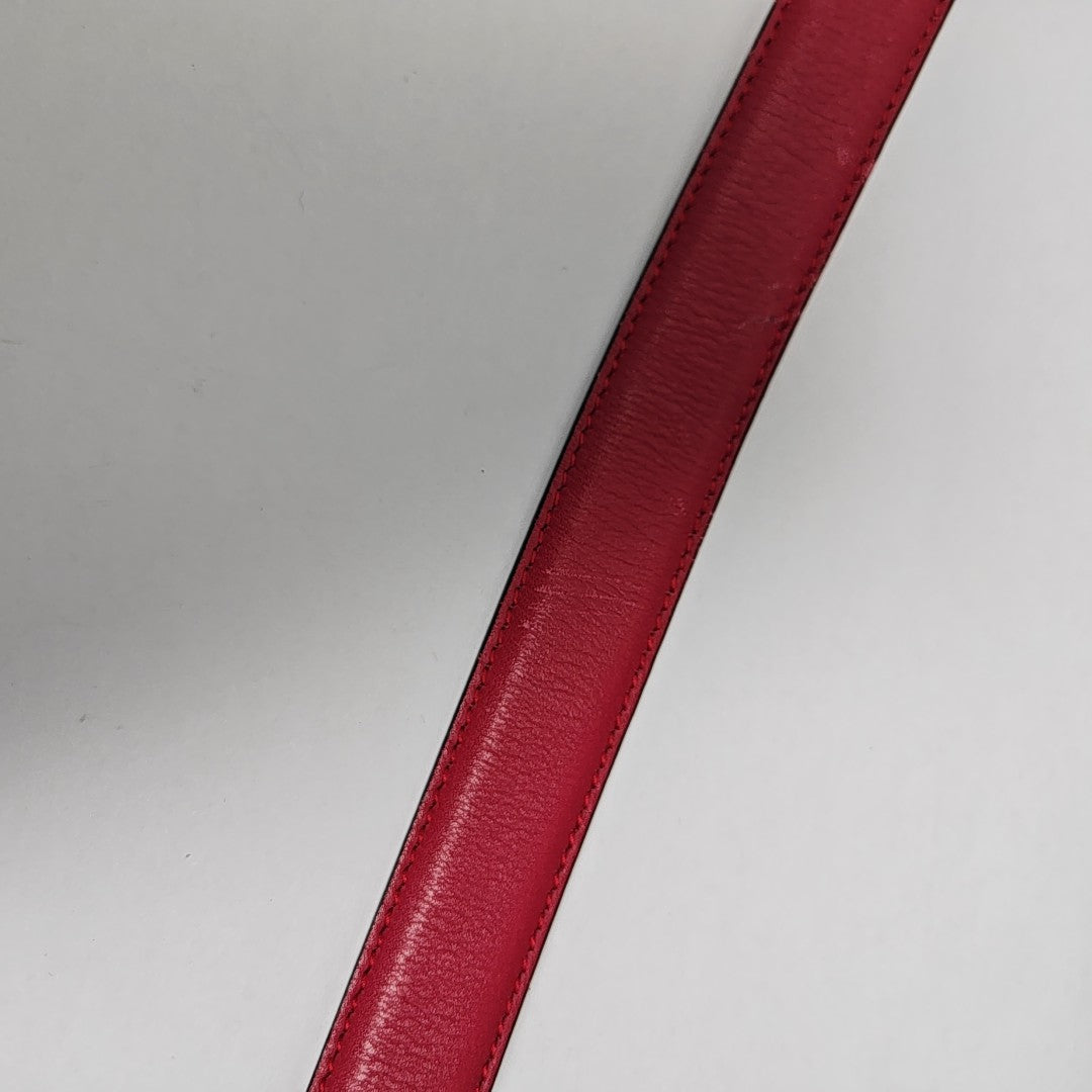 Leather Belt Red