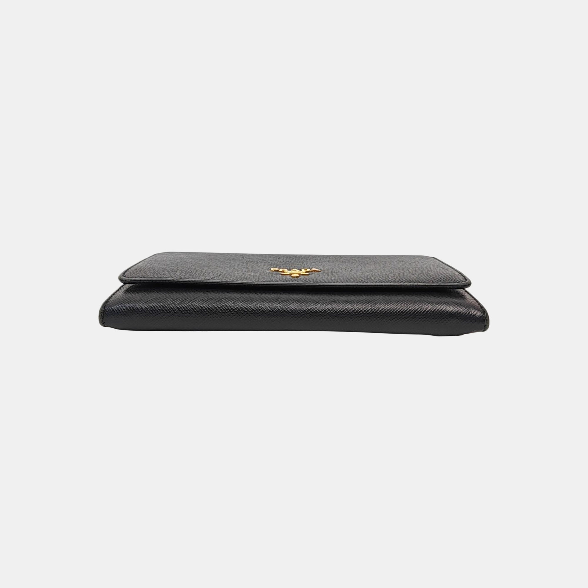 Fold Wallet Calfskin Black Wallet
