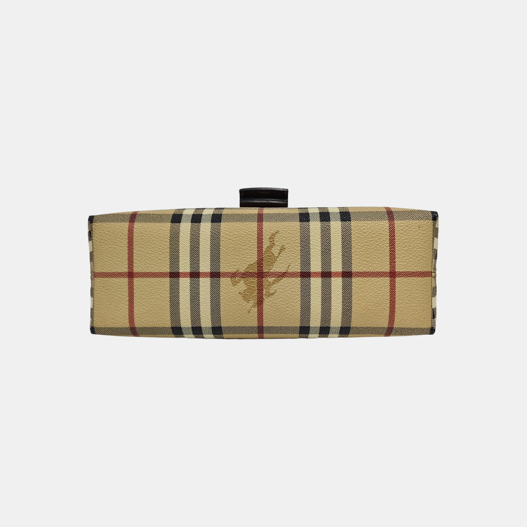 Coated Canvas Shoulder Bag Beige