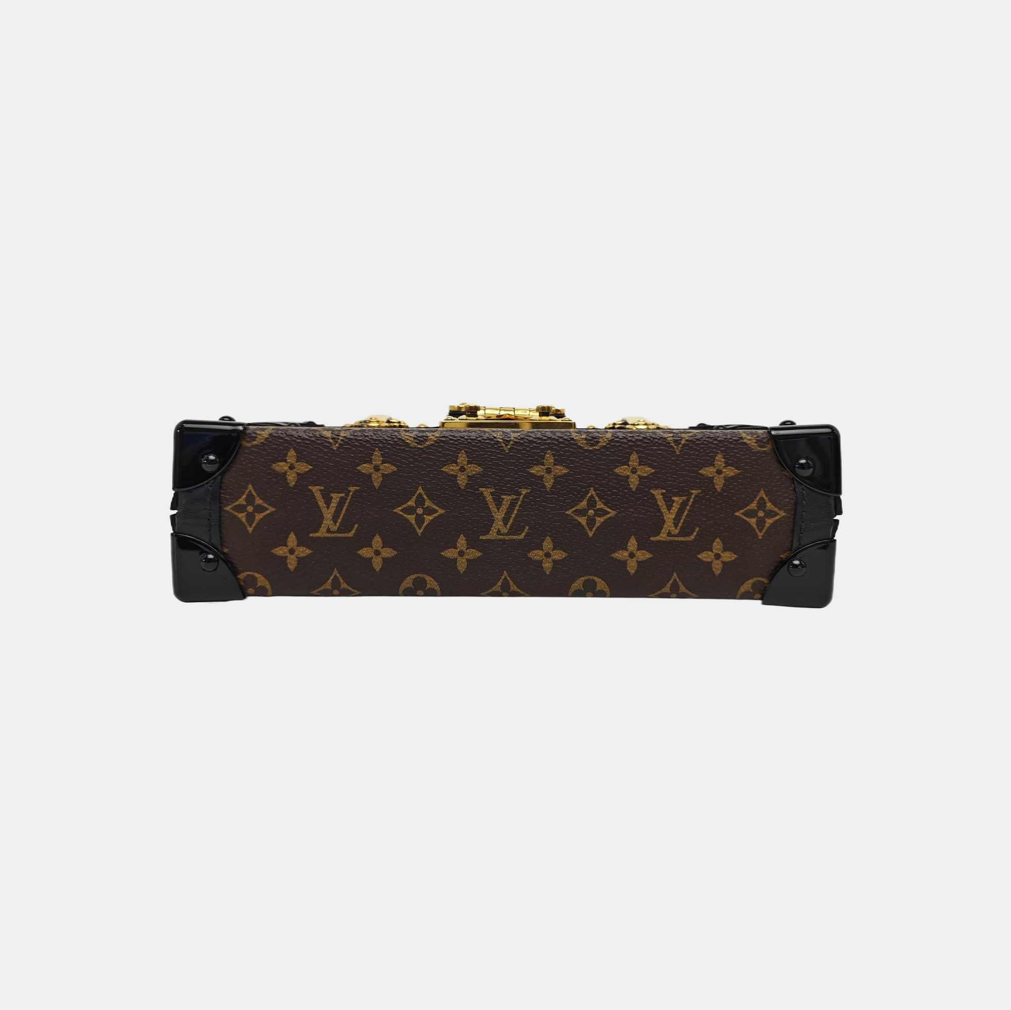 PETITE MALLE Monogram Coated Canvas Brown