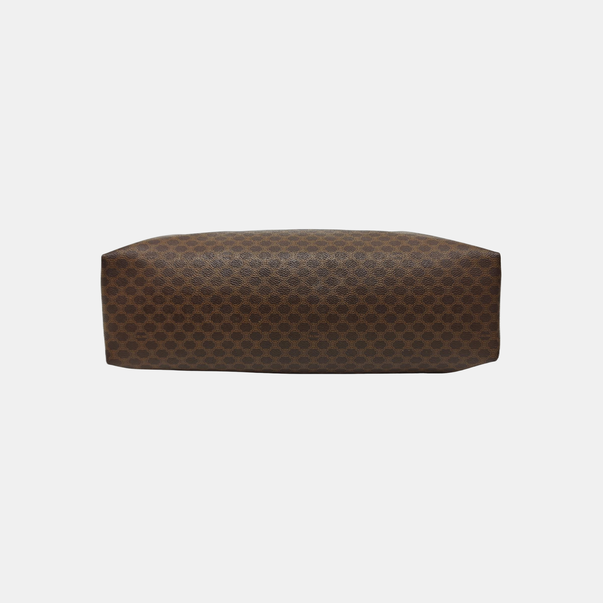 Coated Canvas Tote Bag Brown