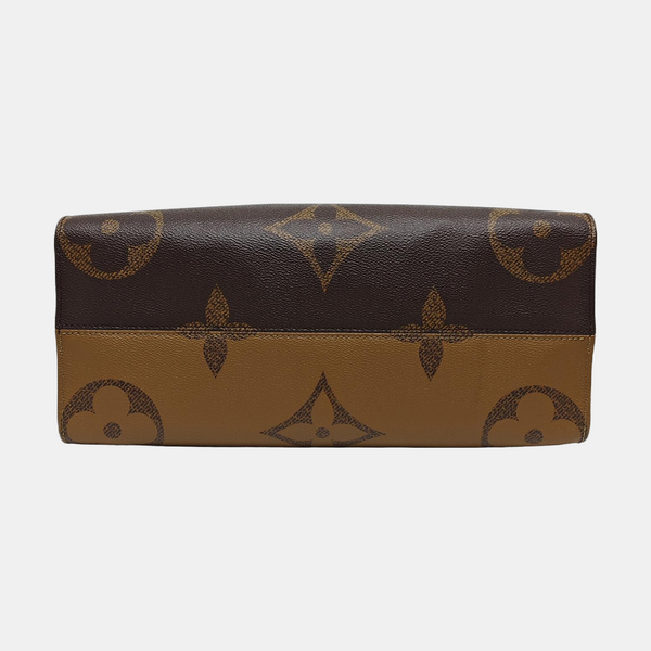 Authenticated pre-owned  ONTHEGO MM Monogram Coated Canvas Brown - Tote Bag at Looply