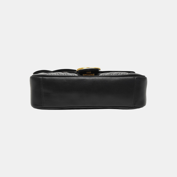 GG Marmont Small Quilted Calfskin Black