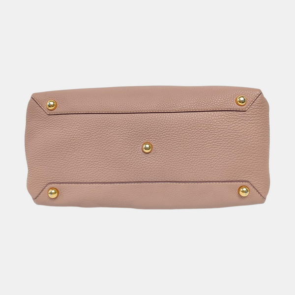 The Banner Medium Calfskin Pink