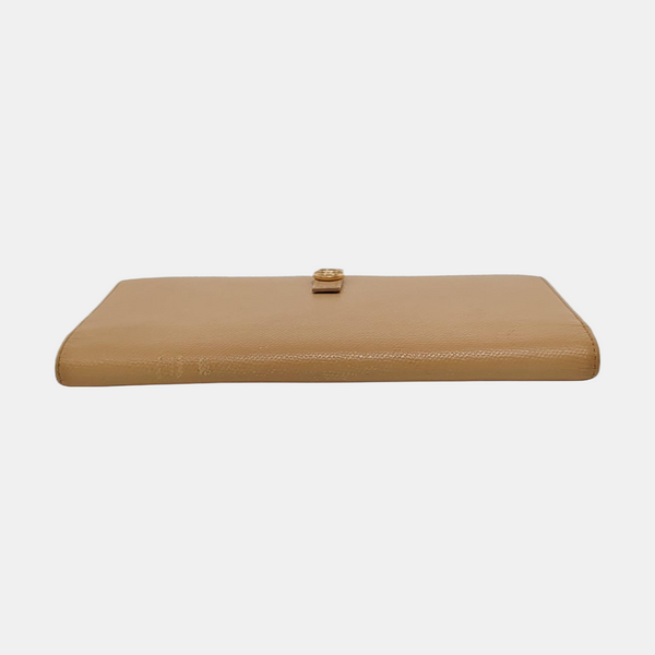 Grained Calfskin Wallet Yellow