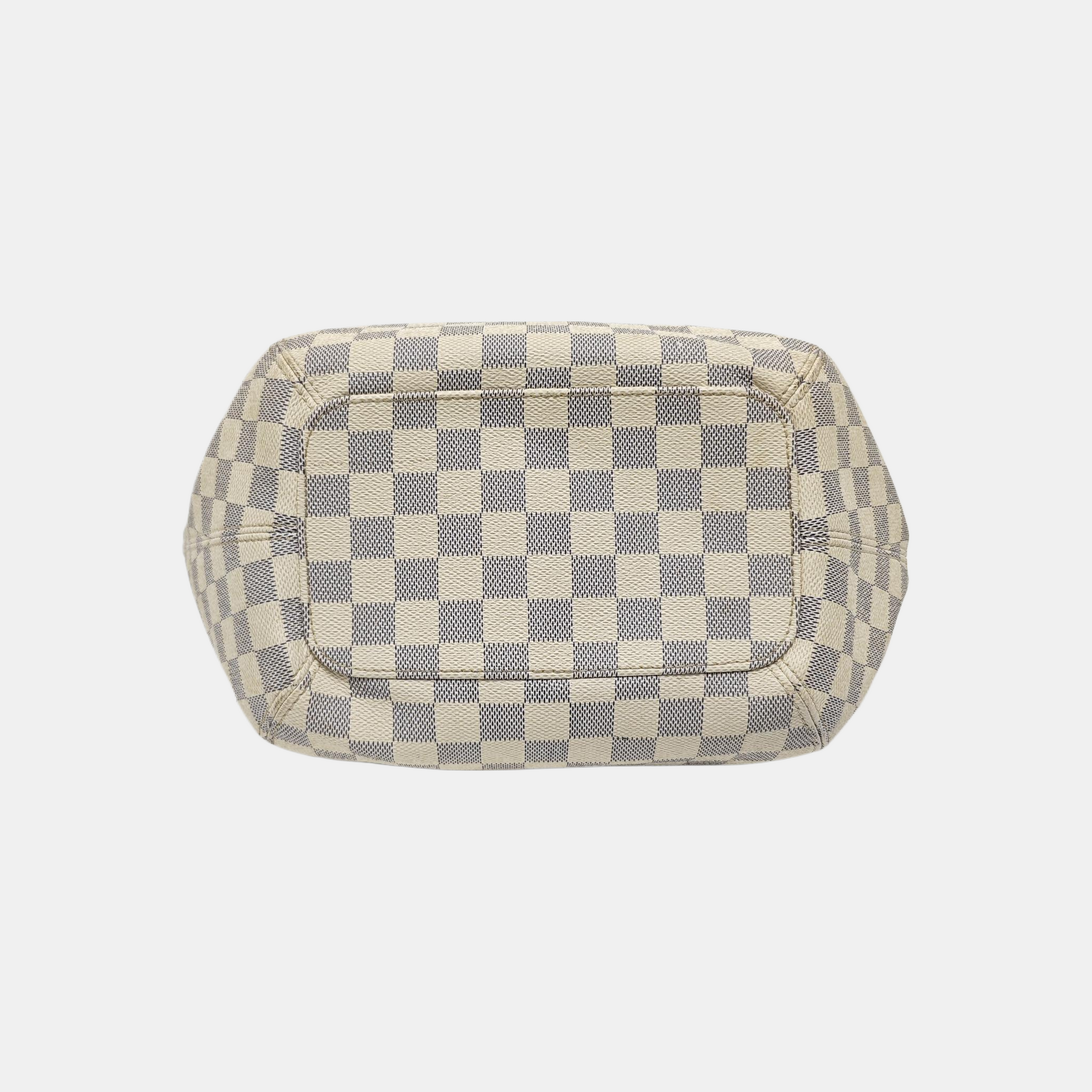 SALINA PM Damier Azur Coated Canvas White