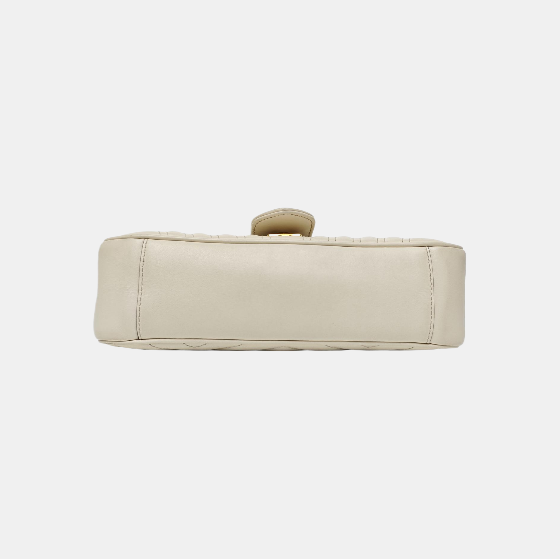GG Marmont Medium Quilted Calfskin White
