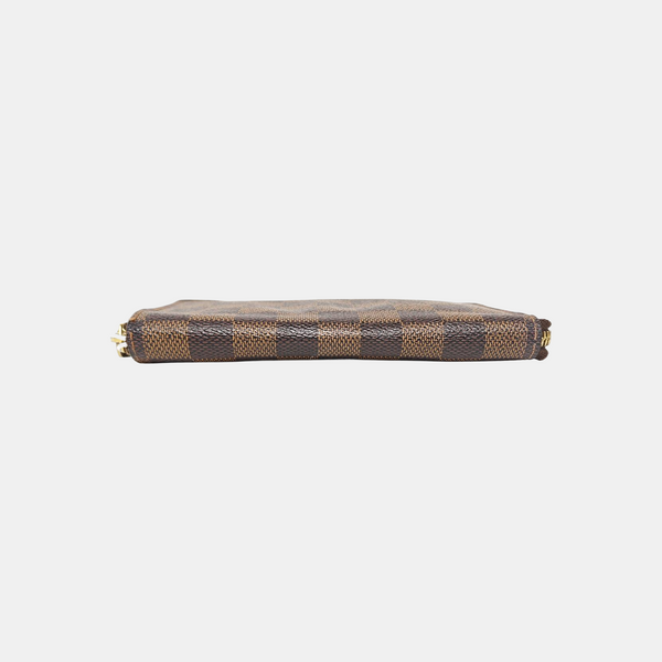 ZIPPY Damier Ebene Coated Canvas Brown Wallet
