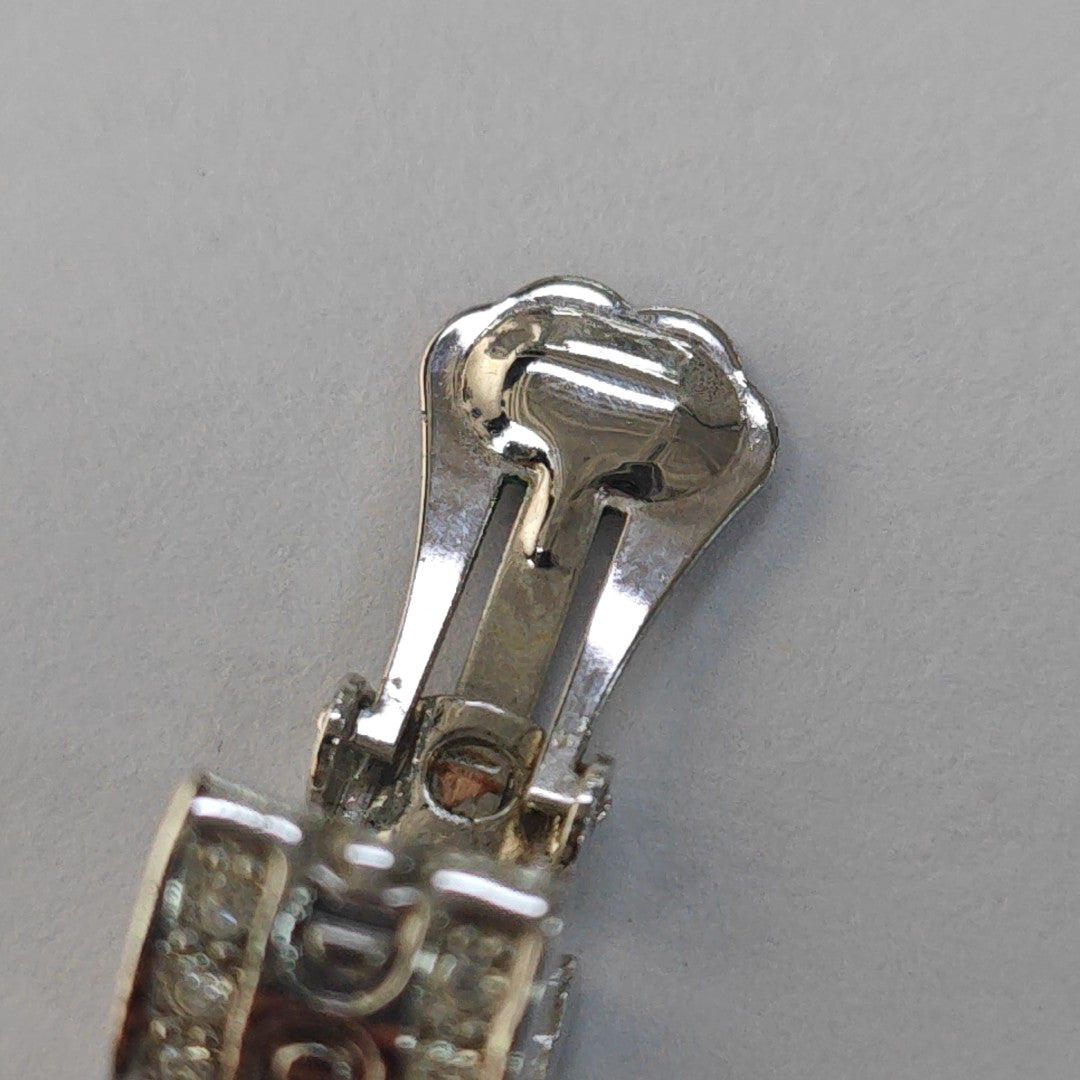Metal Silver Clip On Earrings