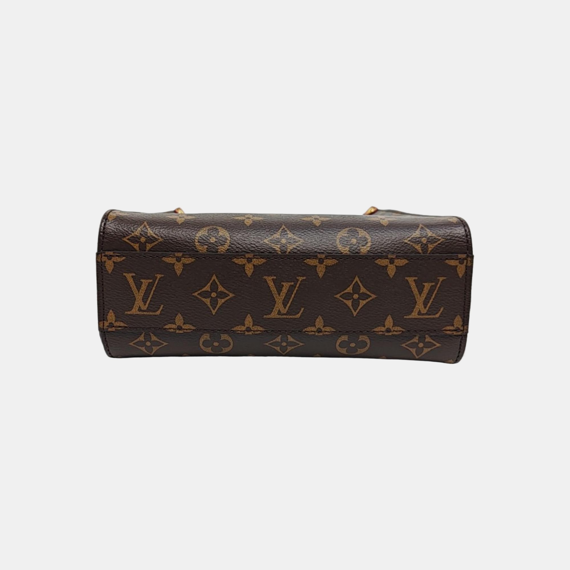 SAC PLAT BB Monogram Coated Canvas Brown