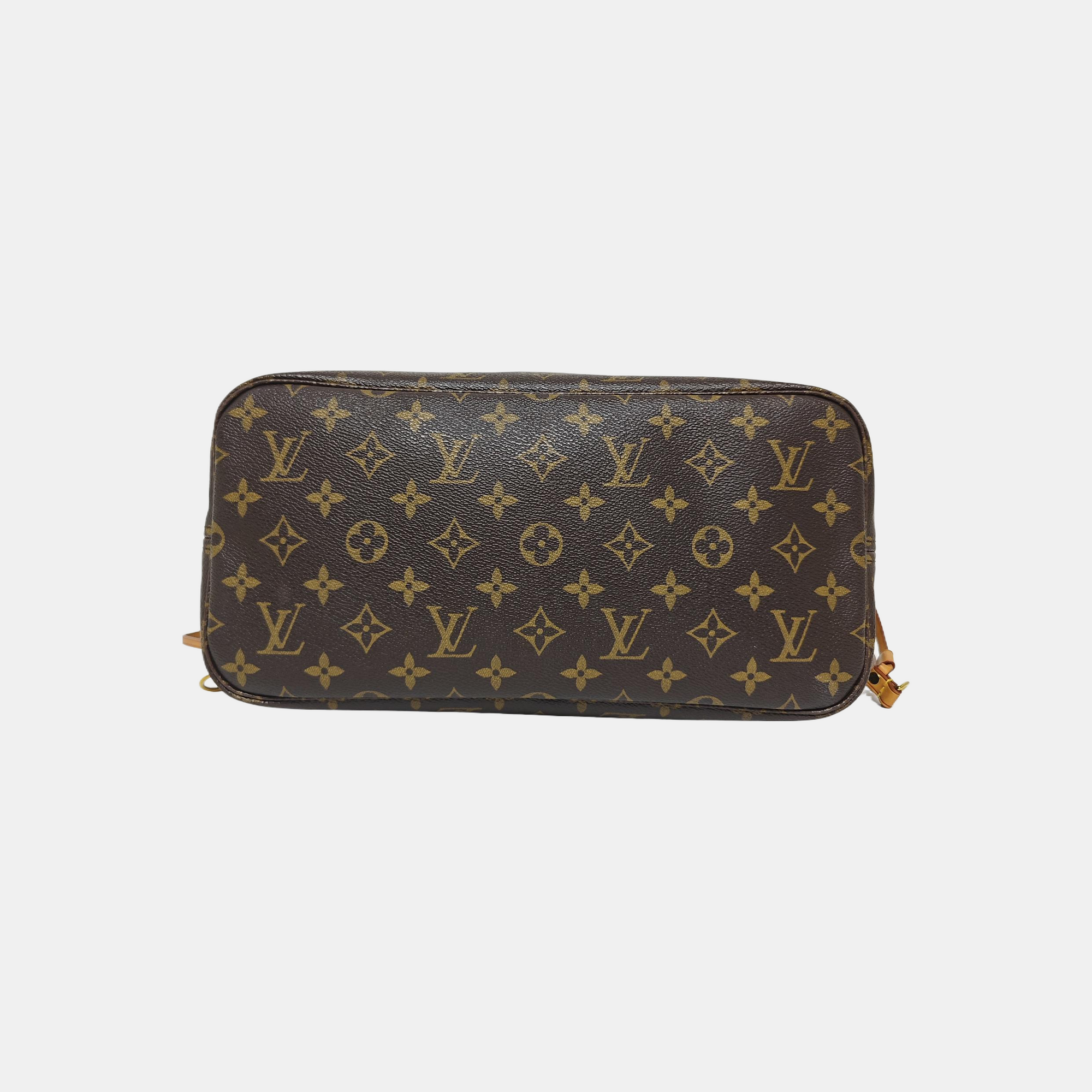 NEVERFULL MM Monogram Coated Canvas Brown