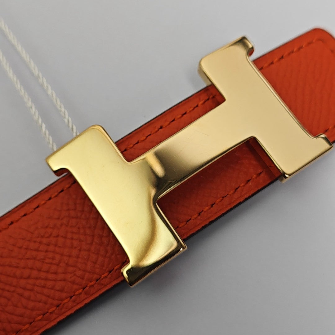 Leather Belt Orange