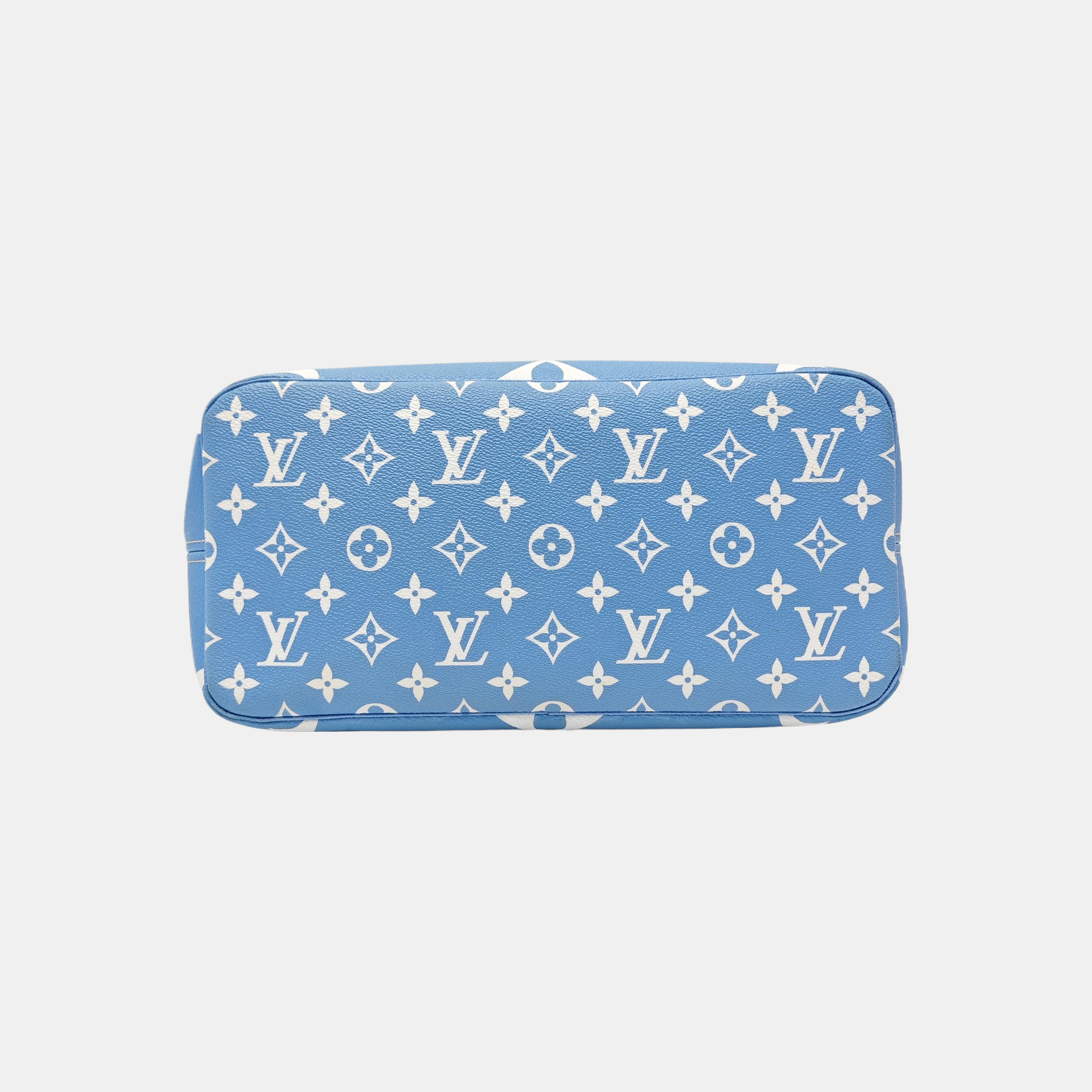 NEVERFULL MM Monogram Coated Canvas Blue