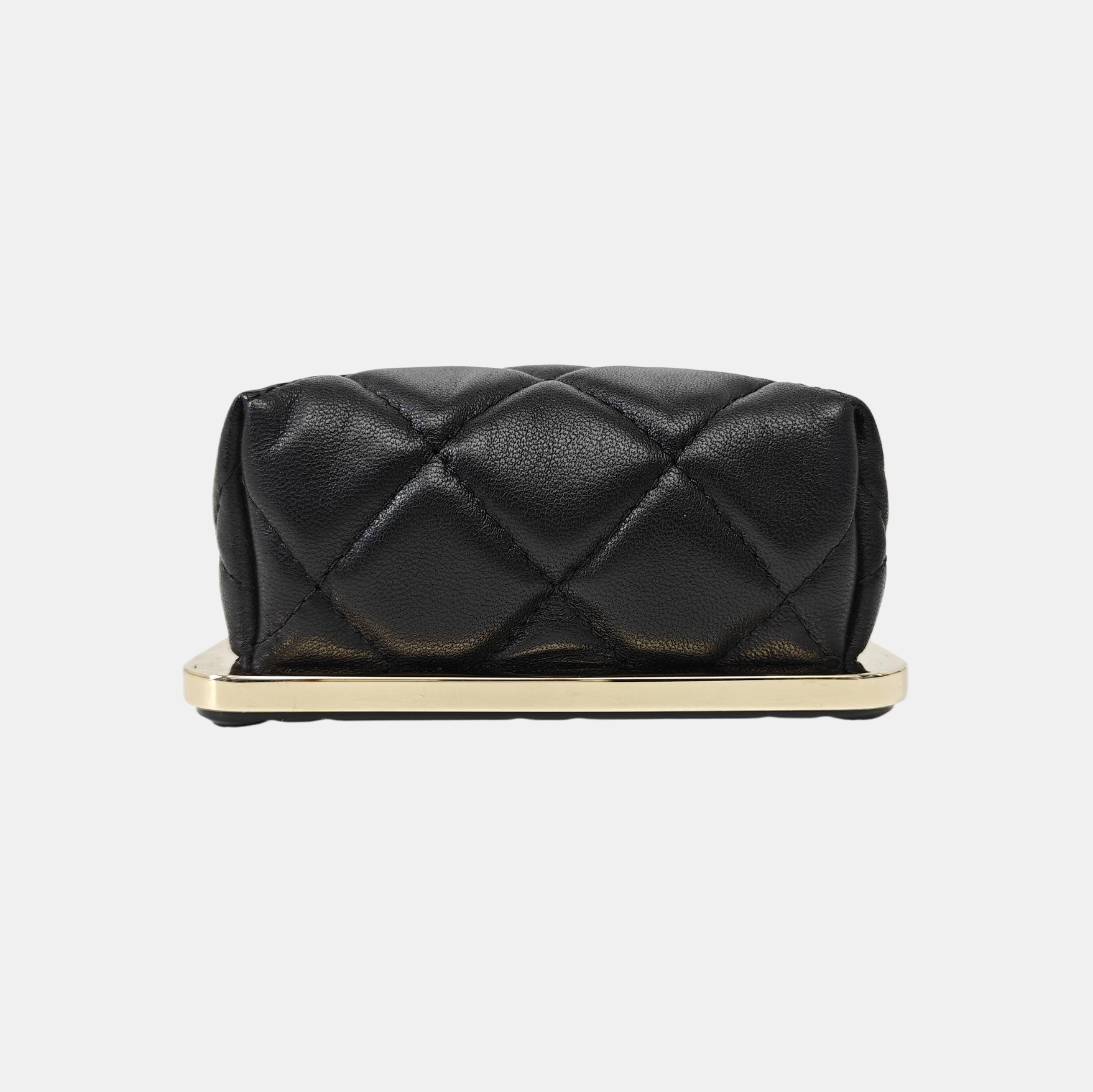 Quilted Lambskin Shoulder Bag Black