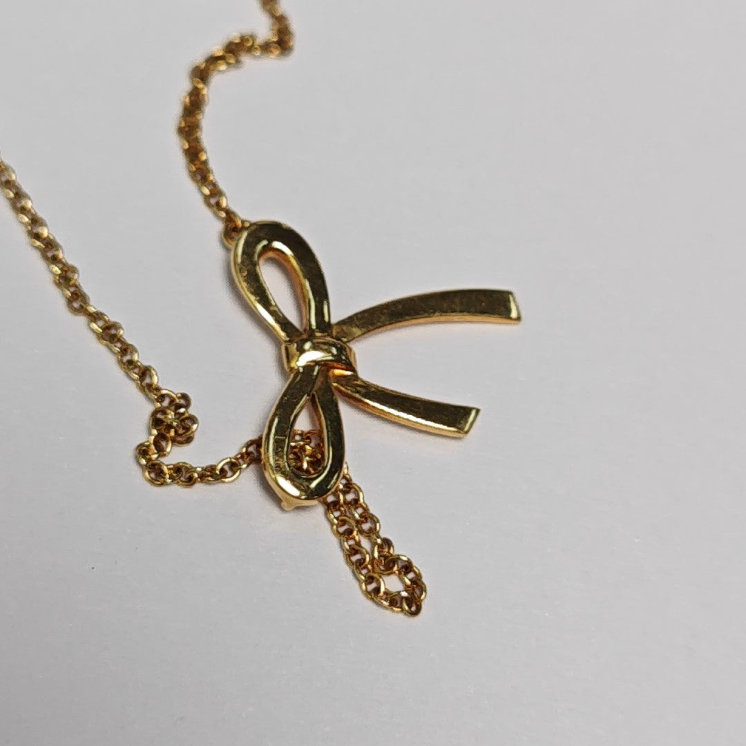Tiffany Bow 18k Gold Necklace