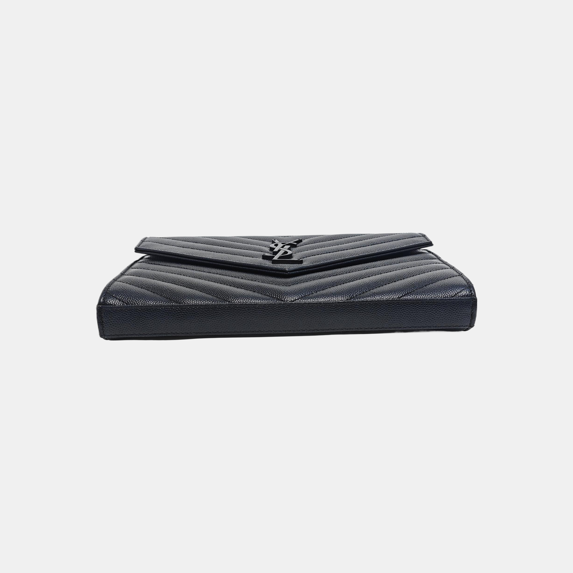 MONOGRAM Medium Chevron Calfskin Black