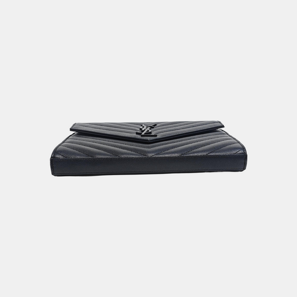 MONOGRAM Medium Chevron Calfskin Black