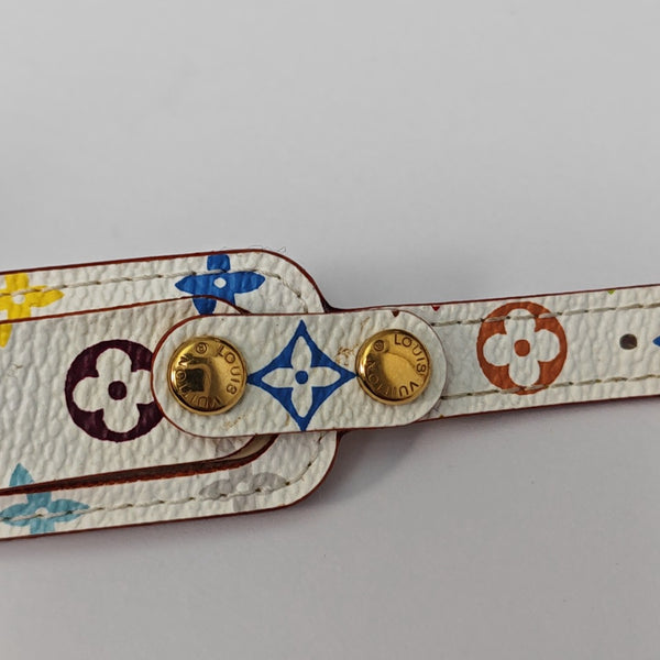 Coated Canvas White Bangle