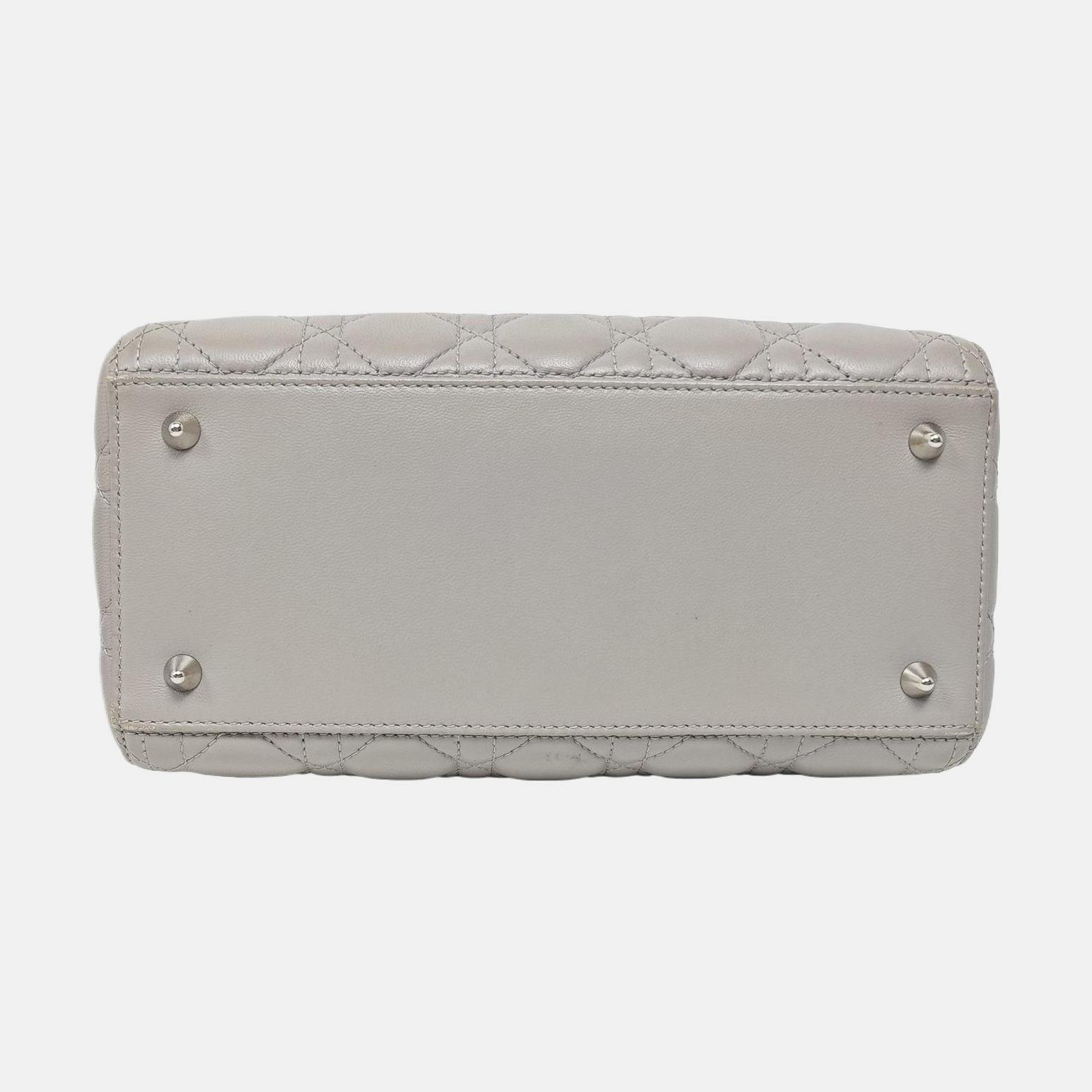 Lady Dior Medium Cannage Lambskin Gray